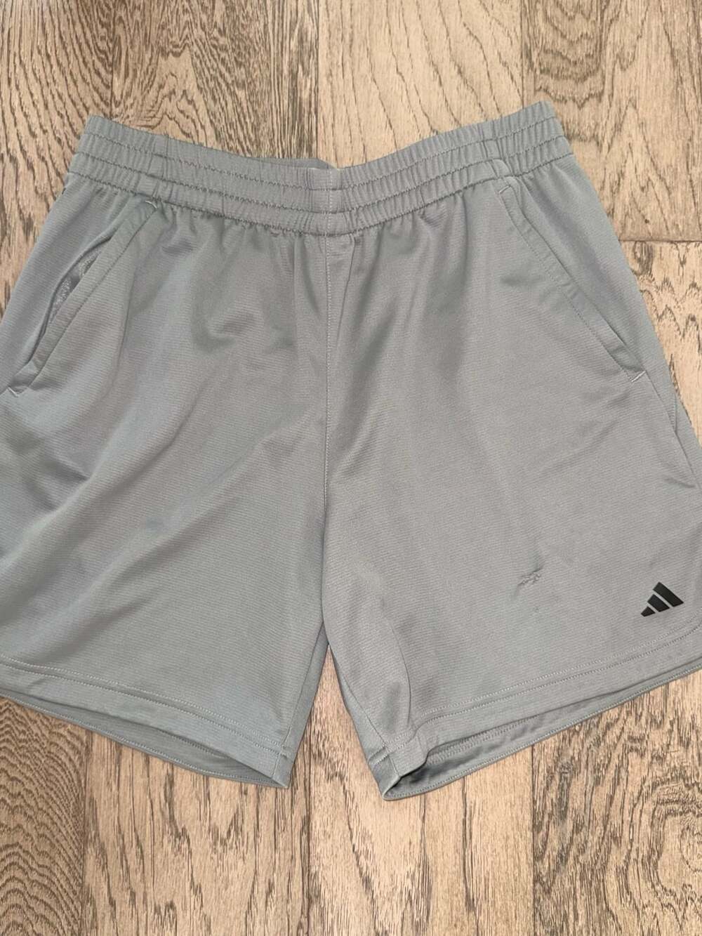 Adidas Athletic Shorts Size L Gray Performance Mesh